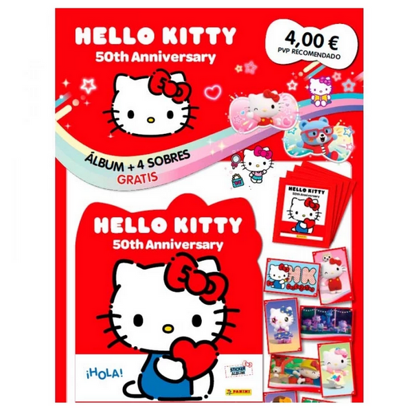 Panini | Álbum Hello Kitty 50th Anniversary Panini + 4 Sobres