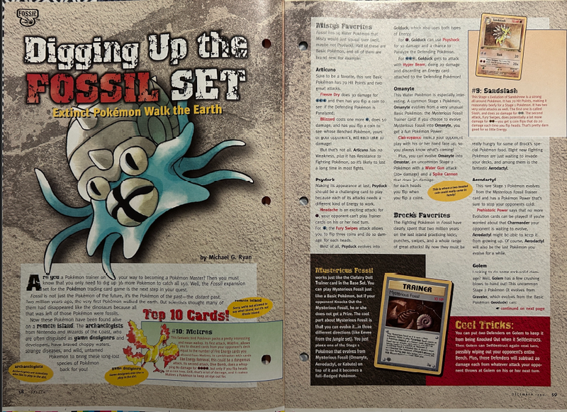 Revista Oficial de Pokémon Fossil - Wizard of the Coast Pokemillon 002