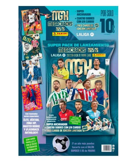 Panini | Archivador + 4 Sobres Megacracks 2026/2