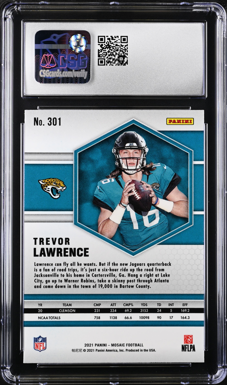 Trevor Lawrence Panini Mosaic 2021 #301 Pokemillon 002