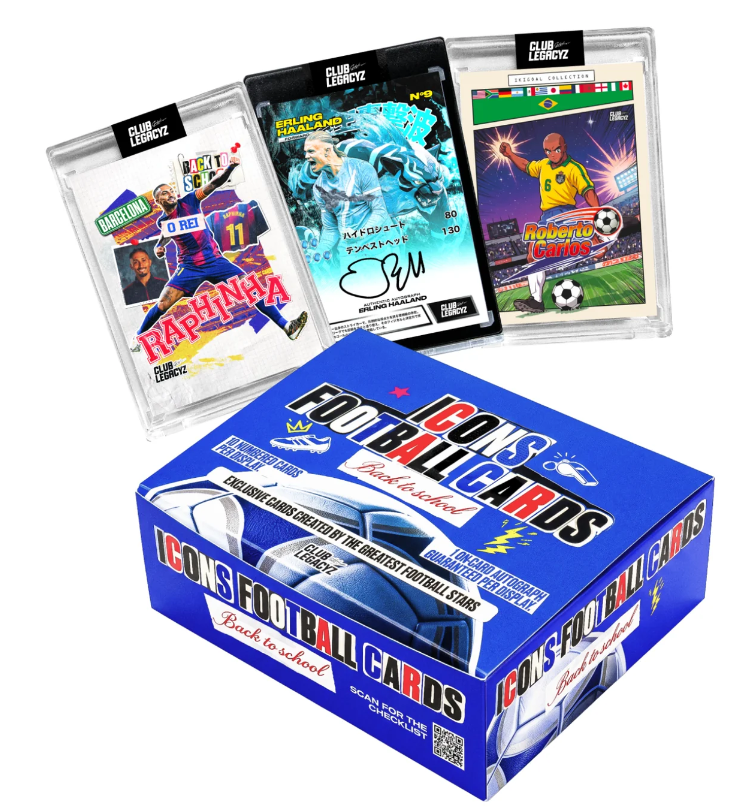 Club Legacyz Icons 5th Edition Back to School Football Cards Display 10 Sobres Pokemillon 001