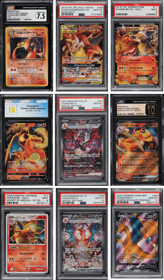 POKEMILLON Segunda Mano Mystery Graded Card | Una Carta Gradeada de Charizard - Charipack - PSA, BGS, CGC