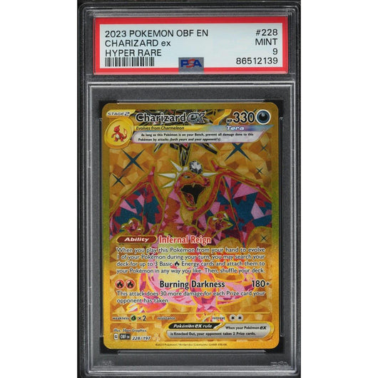 PSA 9 | Pokémon Charizard ex (OBF 228) Obsidian Flames Inglés