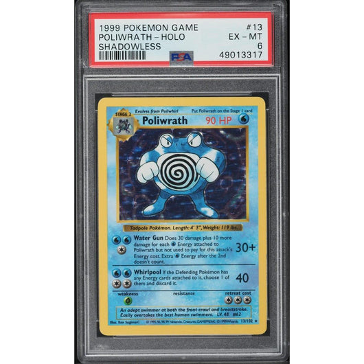 POKEMILLON Segunda Mano PSA 6 | Poliwrath Holo Base Set Shadowless (BS 13) Inglés