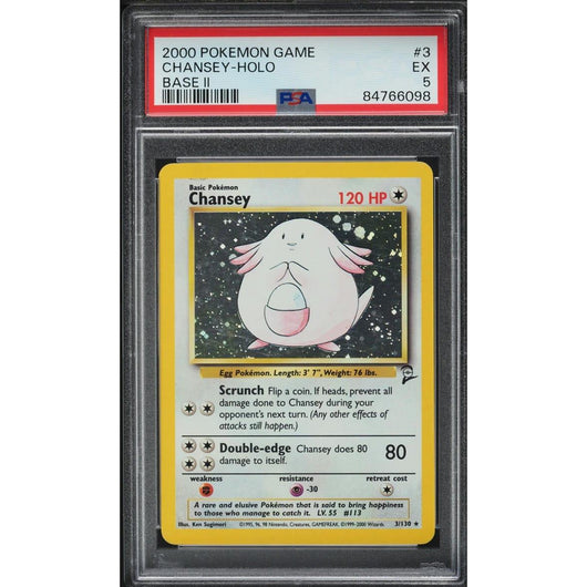 POKEMILLON Segunda Mano PSA 5 | Chansey Holo (Base Set 2 #3) Inglés