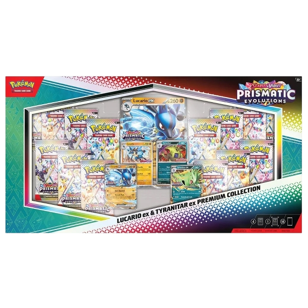 Lucario ex & Tyranitar ex Premium Collection Evoluciones Prismáticas | Prismatic Evolutions Pokemillon 001