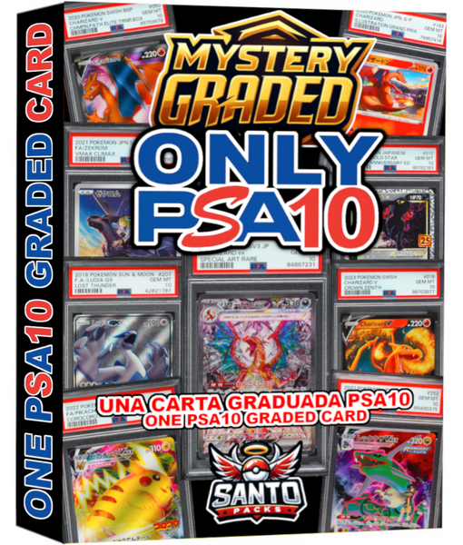 Mystery Graded Card | ONLY PSA10 | Santo Packs