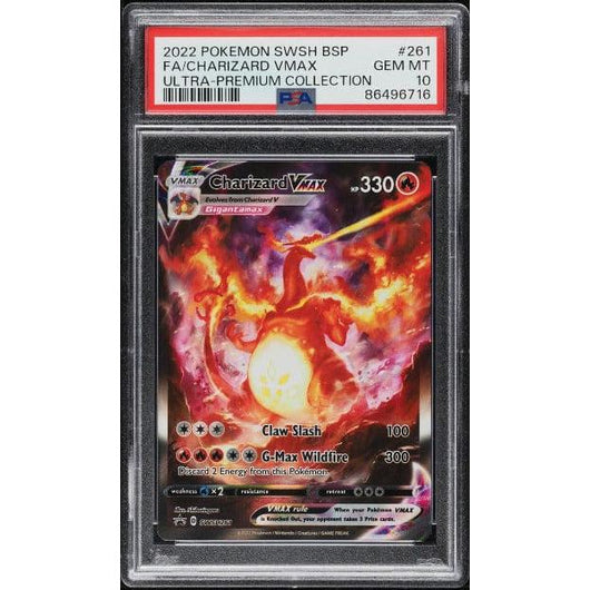 POKEMILLON Segunda Mano PSA 10 | Pokémon Charizard Vmax (SWSH 261) Sworld and Shield Promo Inglés