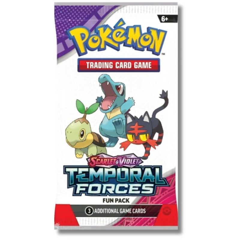 Sobre 3 cartas Fuerzas Temporales | Temporal Forces Booster Pokemillon 001
