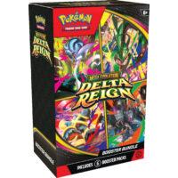 Caja de 6 sobres de cartas Pokémon Dominio Delta con diseño colorido y logo de Delta Reign sobre fondo negro.