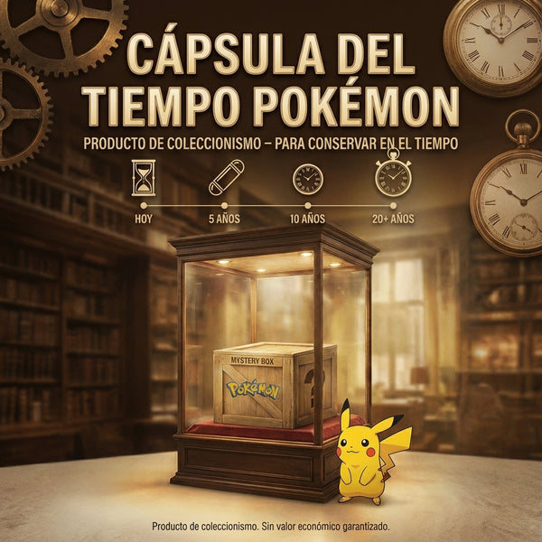 Cápsula del Tiempo Pokémon Mystery Box Español e Inglés 1999-2026