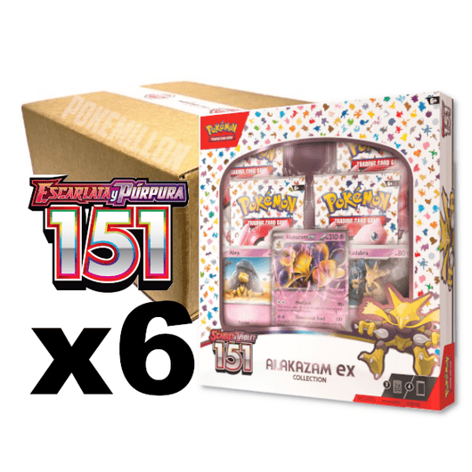 POKEMILLON Pokémon | Case 6 Cajas Alakazam ex 151 Pokémon Español 2023