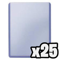 Pack de 25 fundas protectoras rígidas transparentes Vanguard de 3x4 pulgadas para tarjetas coleccionables.
