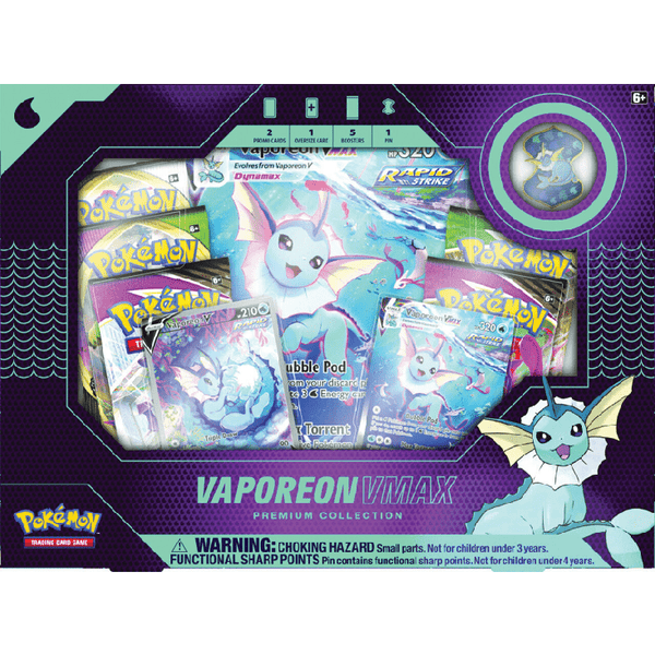 POKEMILLON Pokémon | Caja Vaporeon Vmax Premium Collection 2021