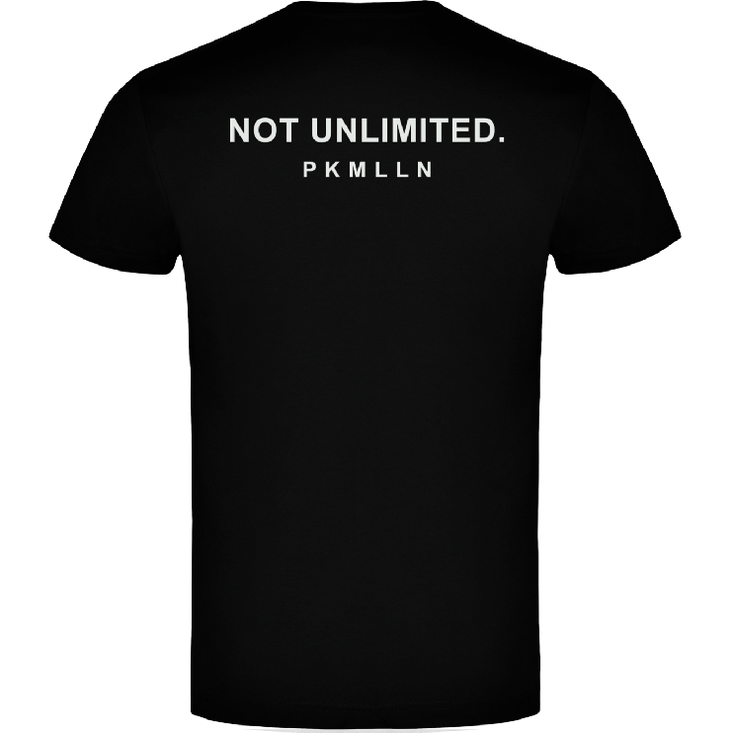 Camiseta NOT UNLIMITED Adulto y Niño Negra Pokemillon 002