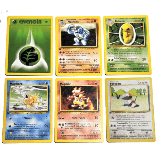 POKEMILLON Segunda Mano Lote Base Set 1Ed 5+1 Cartas