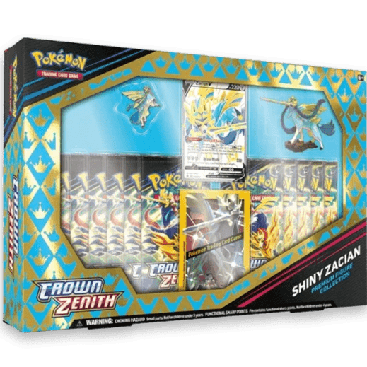 POKEMILLON Pokémon | Caja Shiny Zacian con Figura Crown Zenith Inglés 2023